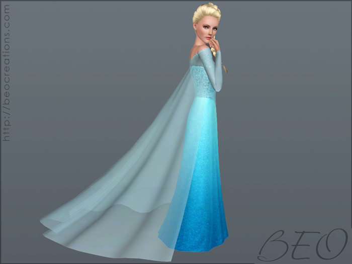 Elsa's dress (Frozen) for Sims 3 by BEO (4)